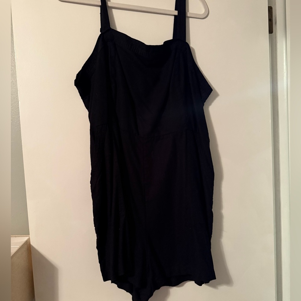 Old Navy Black Smocked Romper